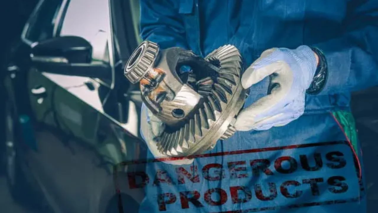 Close up on a plate of mashed potatoes, topped with baked pork chops with cream of mushroom soup, and a side of green beans.